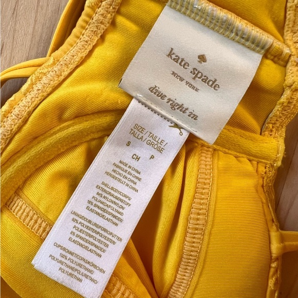 KATE SPADE NWT‎ Yellow Saffron Halter Bikini Top Size Small - Picture 8 of 8